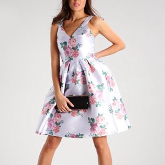 chi chi london blue floral dress